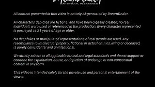 Vega Stone Holds Her Ground Above the City, Muscles Set, the Orange Sky Igniting Her Fierce Stare - Ai Generated