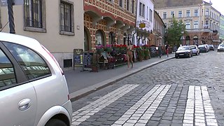 Tight Euro amateur outdoor public anal