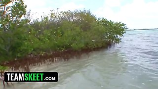 This Girl Sucks - Horny teen sucks cock outdoor and gets massive cum in her face