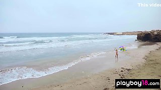 Italian Mature Blond Plays With Balloons