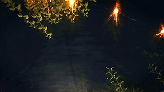Heybanan outdoors on the glass table