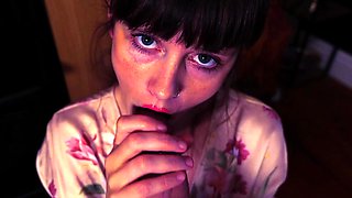 Hot brunette close up pussy masturbation on cam