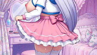 Big Breast Tight Bald Ass Fucking Pussy 18 Year Old Kanna Showing Her Perfect Maid Body
