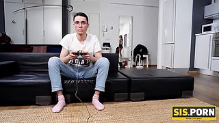 Sisporn. playing video games with russian step-sister completes with taboo porno