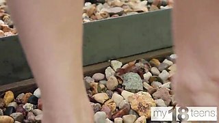 ЬН18ЕУУТЫ - Luxurious diminutive nymph Liv Lauren finger-banging her vag