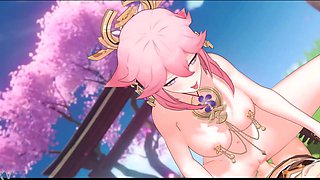 Yae Miko (Genshin Influence) Anime porn Hard-core