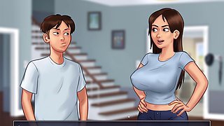 Big tit cartoon, 2d cartoon, big boobs moms