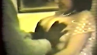 Retro threesome with vintage clothing and hardcore sex