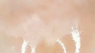 Girl in Lingerie Oiled Massage Big Boobs - Homemade