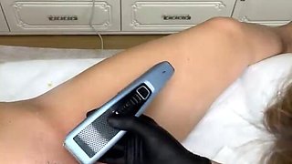 Sugarnadya Performed a Depilation Procedure for a Sexy Beauty with a Juicy Pussy
