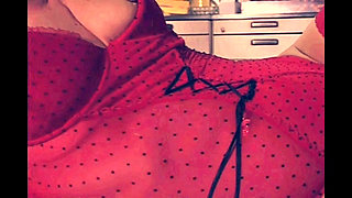 Hot MILF in Red Lingerie Fisted and Ass Fucked with Big Black Dildo