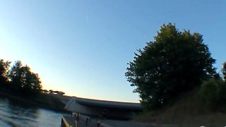 German Amateur Girl Masturbating Outdoors with a Dildo