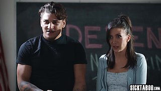 Latina student gets fucked in classroom