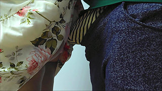 Omg!! Almost Seen When She Grab Stranger's Dick in a Packed Subway Metro