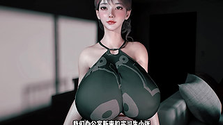 3D Huge Boobs Slut Cheating with Her Fat Big Dick Boss