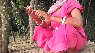 Desi Bhabhi Pees Outside While I Watch - POV Cowgirl Fuck