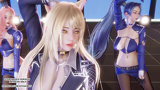MMD  TWICE - Talk that Talk  Ahri Seraphine Kaisa Sexy Kpop Dance League of Legends Hentai Uncensored 4K 60FPS