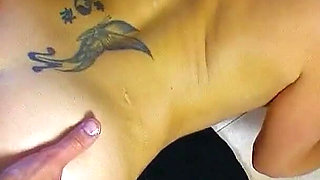Stepdad with a big cock fucks skinny teen Jordanne with hairy pussy in the ass