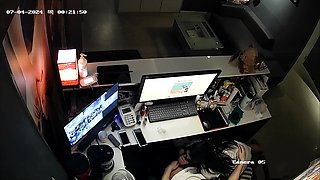 Naughty amateur Korean babe sucking cock on hidden cam
