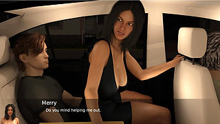 Project Hotwife - Phw - Gameplay - Roleplay - Car Ride with Collegue on His Lap