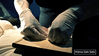 First Time Ball Nailing and Needles Through Gland