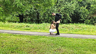 I couldn't stand it and sucked a stranger in the middle of the street