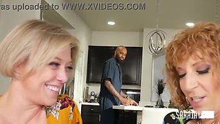 Big Cocked Cable Guy Has a Threesome with Sexy MILF Sara Jay and Her Friend