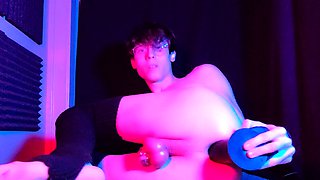 Solo masturbation and gay climax