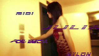 Nylon Girl Bound and Fucked Hard in Wild BDSM Session