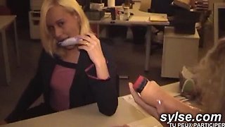 2 French MILFs Anal Fuck in Sex Shop - Real Homemade Threesome