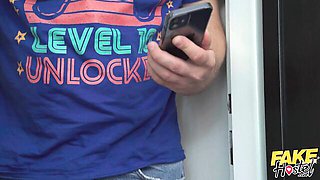 Endearing fancy woman at gape scene