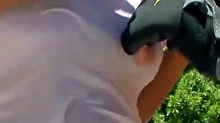 Cute latina teen gets fucked properly after polishing her car