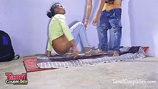 Desi Tamil College Cutie Gets Fucked Hard On The Floor In Store Room - Amateur Homemade Cumshot