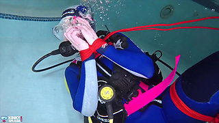 Underwater Bondage in Scuba Tied Tight & Dragged Through Water