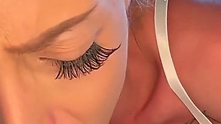 Lesbian Double Dildo & Straponfucking with Blonde Pornstar