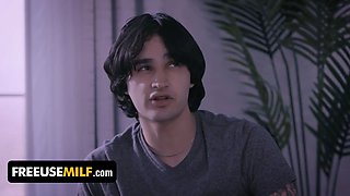 Son-in-law is too senior to still be living at home, so his stepmom & step-aunt get ready him for adulthood