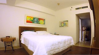 Curvy blonde latina MILF amateur fucked hard in a hotel room