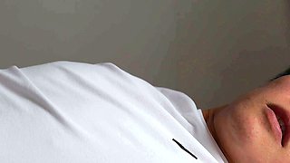 Asian girlfriend creampied after rough doggystyle