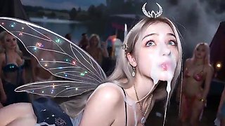 Teenagers came to a costume play soiree to dance, but they were crammed with tons of spunk!!!