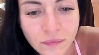 Goddess Lounging on a Bed in See-though Micro Bikini - Live