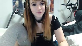 Tranny amateur solo big tits masturbates in high def