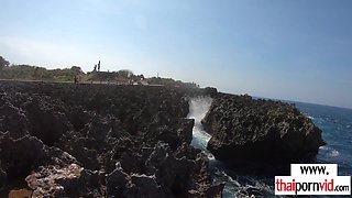 Thai teenager massaging and pounding BFs BWC