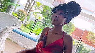 This EBONY TEEN had her first ORGASM