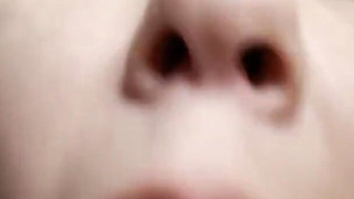 You Can Feel My Breath. Bald Girl Vilu Vidish Extremely Close Sucks Cockhead Dry Til Cum Hands Free