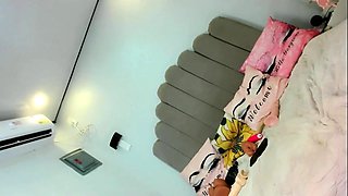 Solo sexy blonde with big tits masturbates