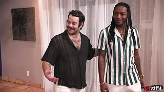 Asian Wifey Gets Dominated with A BBC In Front of A Hubby