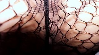 Busty tranny posing and tit fucking