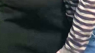 Horny Perv Fingering Girl Under Dress in Public