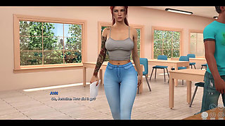 Race of Life - Asian College Student Flashes Her Pussy to Teacher in the Test