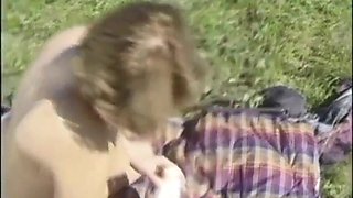 Hungaian lean teenage outdoor ass-fuck three way